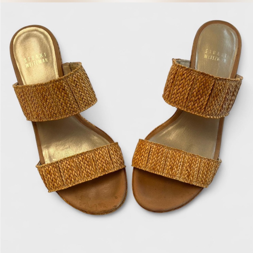 Stuart Weitzman | Tan Woven Heels
